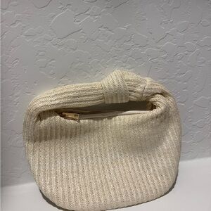 Urban Expressions Cream Knit Mini Bag